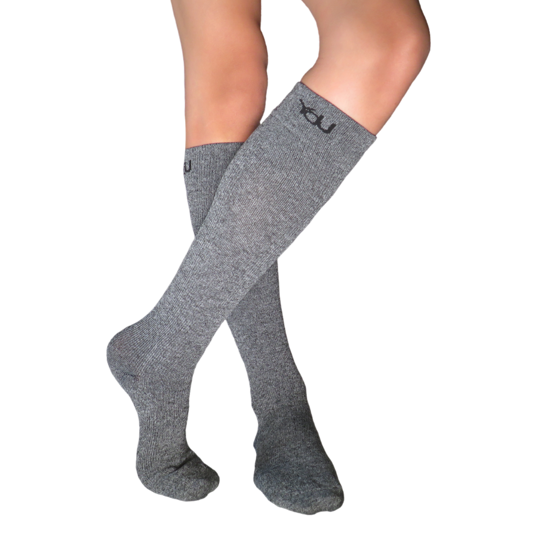 YoU® Grey Marl CUSHION Knee High • 20-30 mmHg