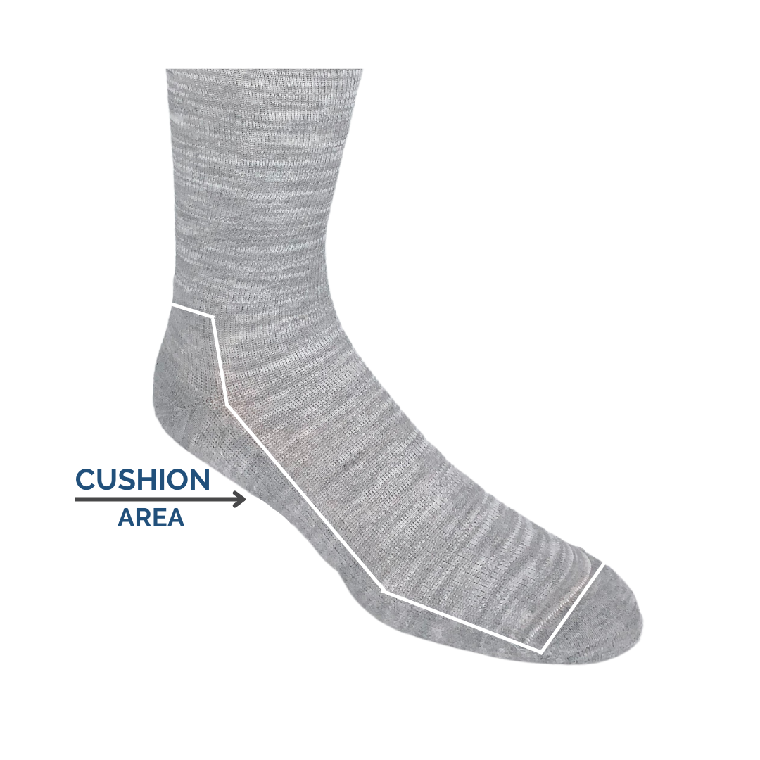 YoU® Light Grey Merino Wool 🐑 CUSHION Knee High • 30-40 mmHg