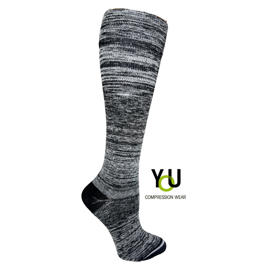 YoU® Natural Bamboo & Black Knee High • 20-30 mmHg