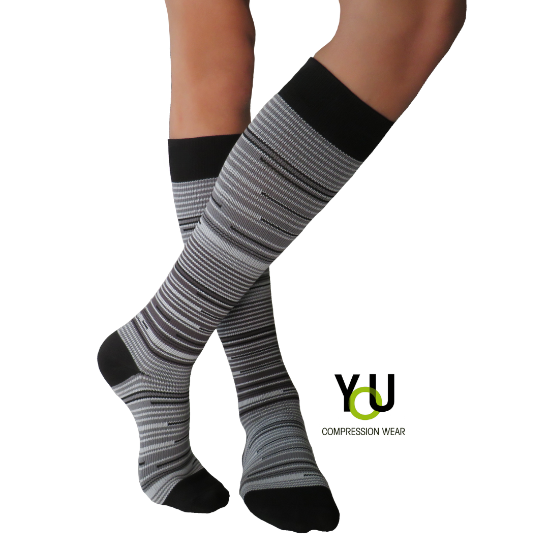 YoU® Black Ombre Knee High • 15-20 mmHg