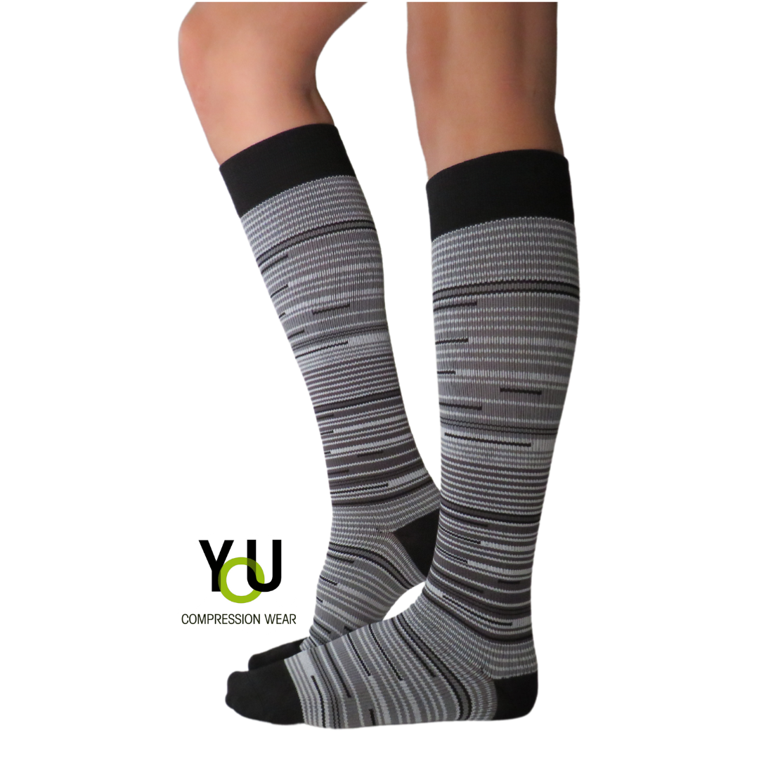 YoU® Black Ombre Knee High • 20-30 mmHg