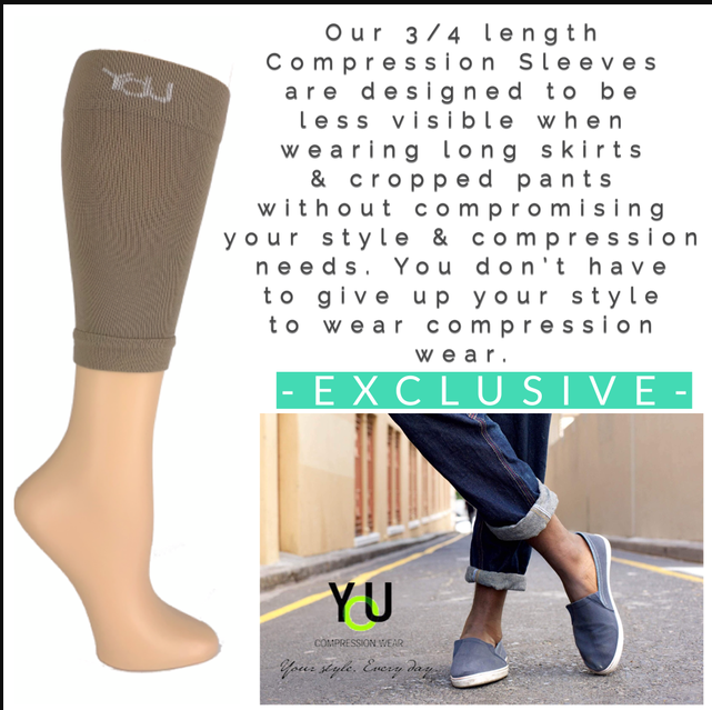 YoU® Coffee Crop Calf Sleeves • 20-30 mmHg