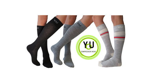 YoU Compression® 3 Pairs Merino Wool Knee High • 20-30 mmHg