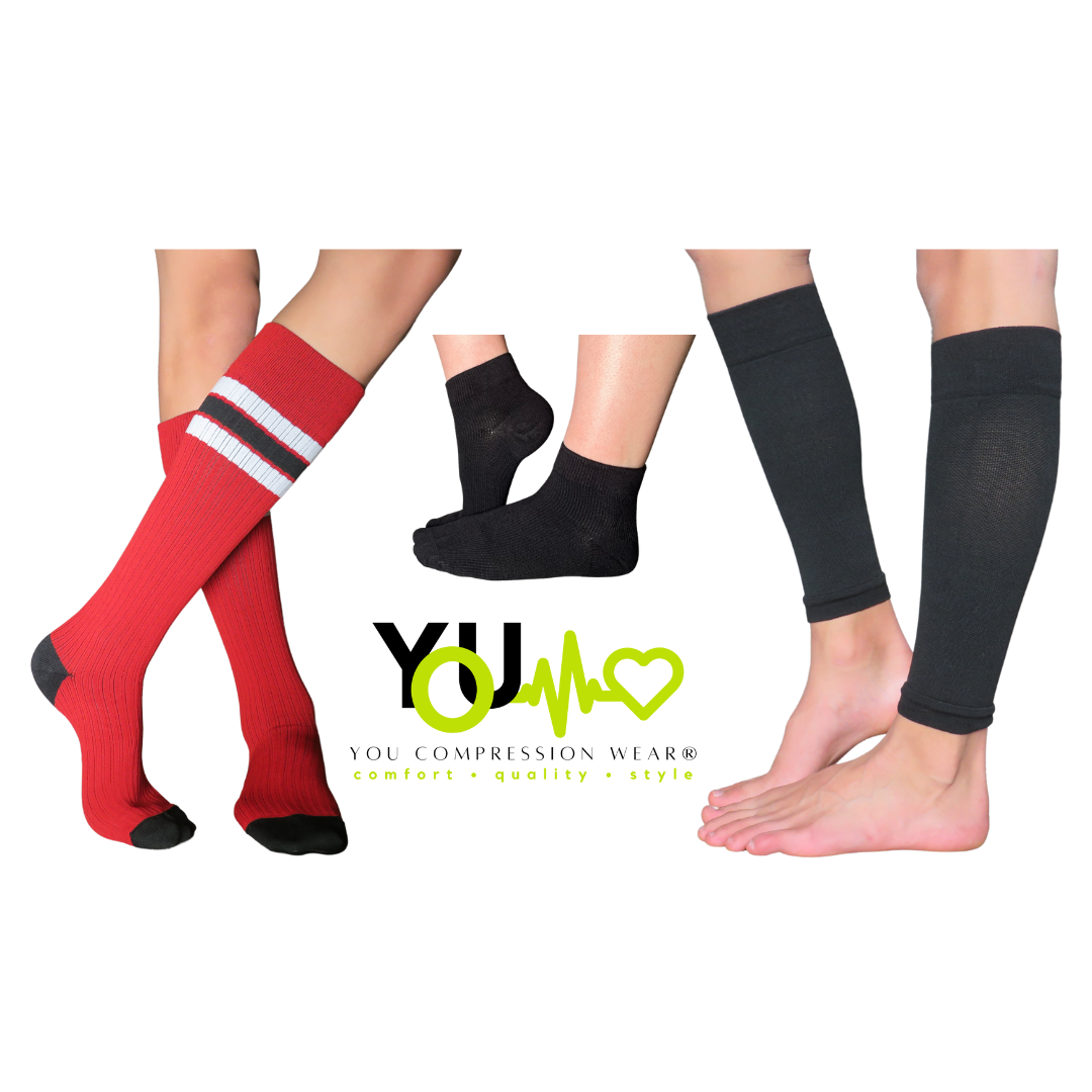 YoU® 1 Knee High • 1 Calf Sleeve • 1 Ankle Compression Wear • 20-30 mmHg