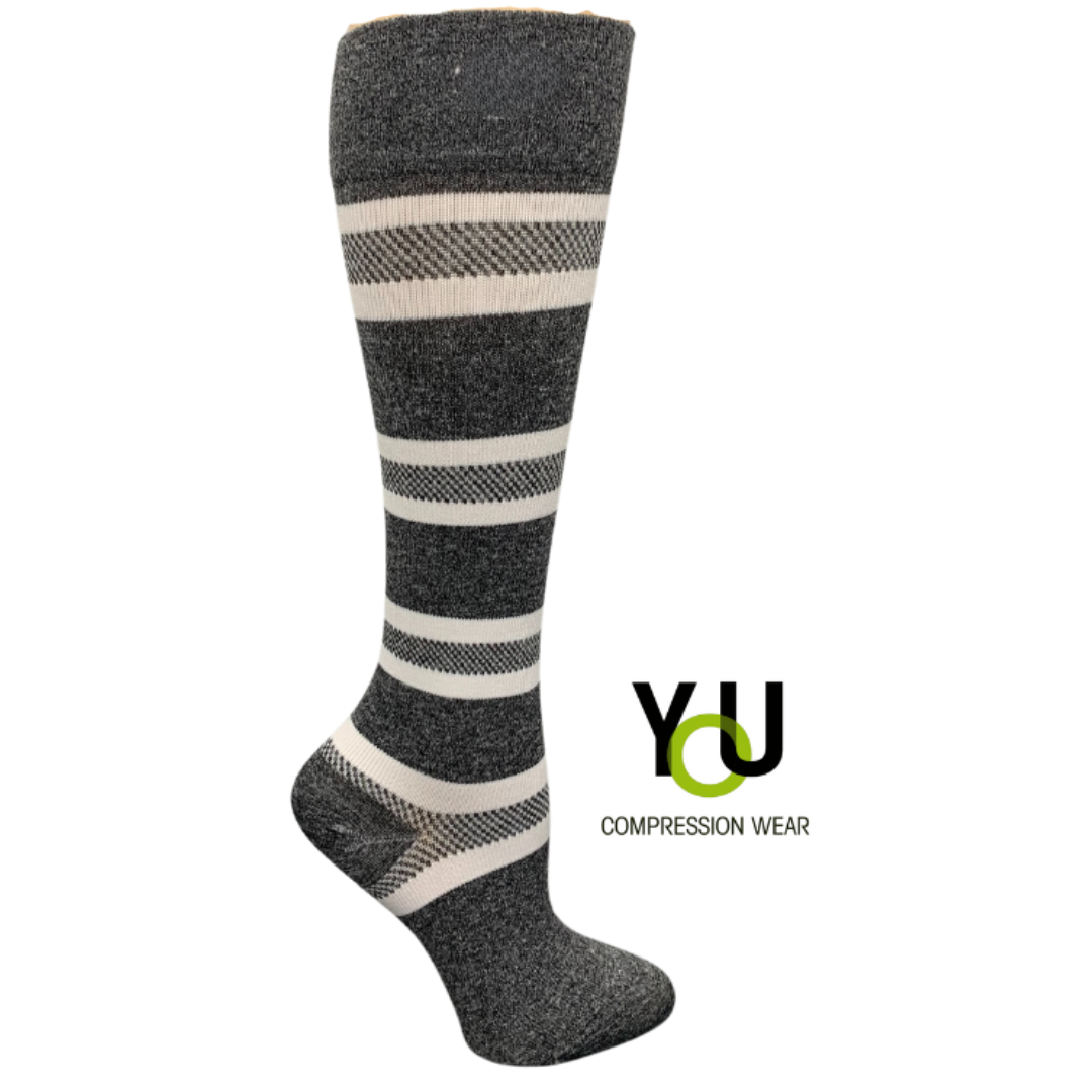 YoU® Stripes Collection Knee High • 20-30 mmHg