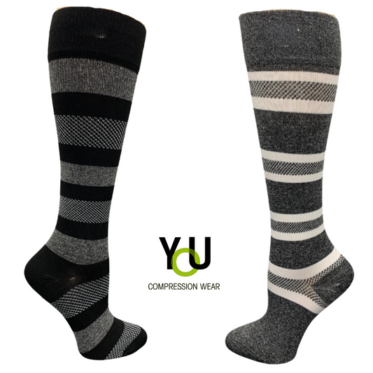 YoU® Stripes Collection Knee High • 20-30 mmHg